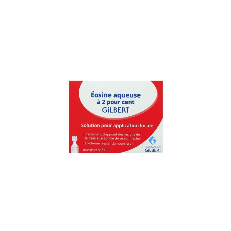 EOSINE AQUEUSE 2% GILBERT 2ML 10UNIDOSIS