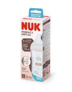 NUK BIBERÓN PERFECT MATCH SILICONA 3+M M 360 ML CRISTAL