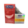 DUREX SENSITIVO 12PRESERVATIVOS + 3INVISIBLES