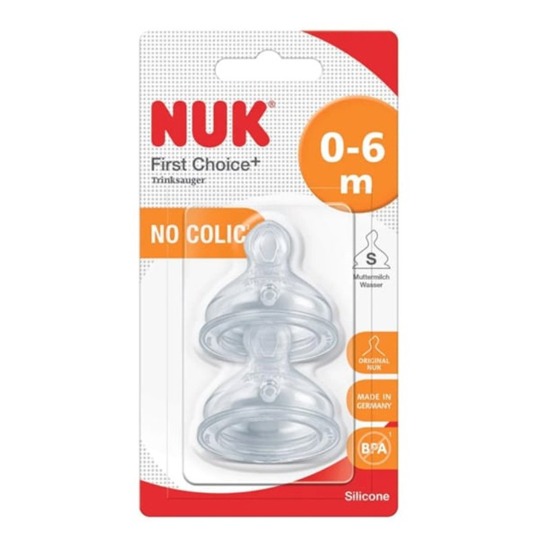NUK TETINA FIRST CHOICE 0-6M SILICONA FLUJO S X 2