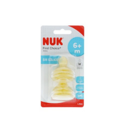 NUK TETINA FIRST CHOICE 6M+ FLUJO M LÁTEX X 2