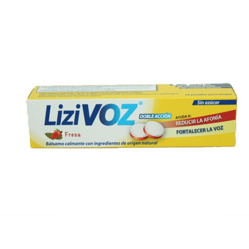 Lizivoz Fresa Bálsamo Calmante Garganta 18 pastillas