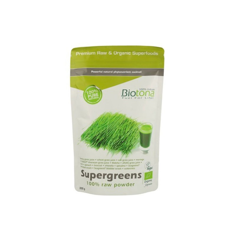 Biotona Supergreens Raw Bio 200gr