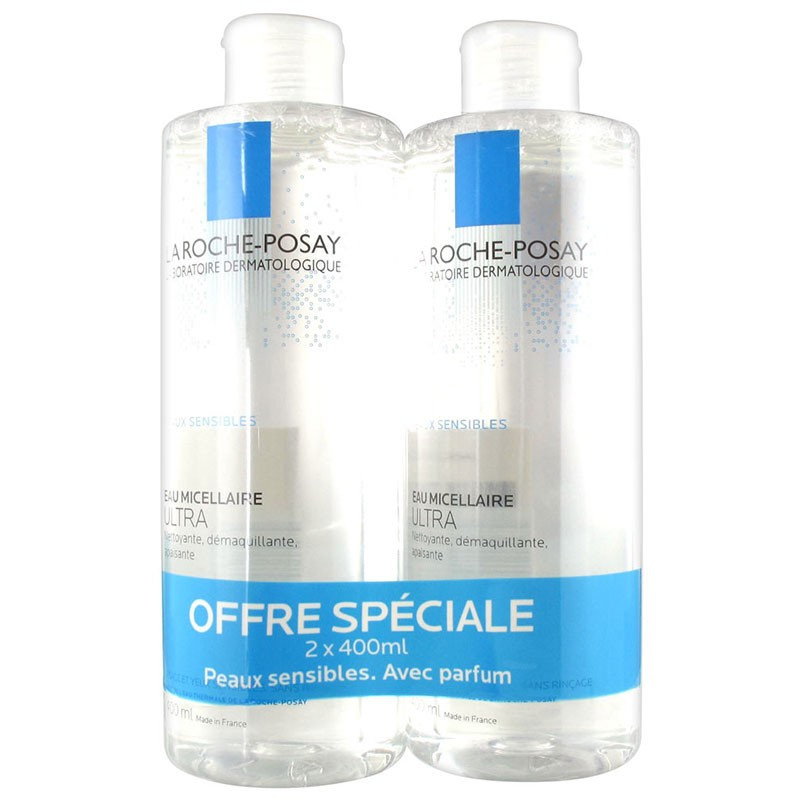 La Roche Posay Ultra Agua Micelar Pieles Sensibles 400ml x2 unidades