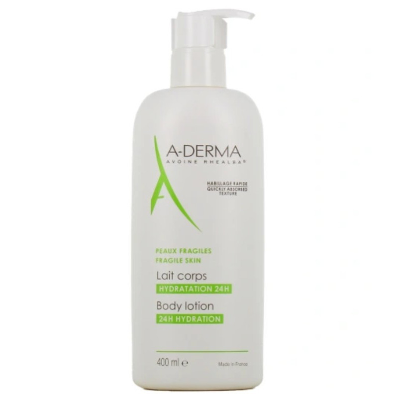 A-DERMA LECHE CORPORAL HIDRATACIÓN 24 H 400 ML