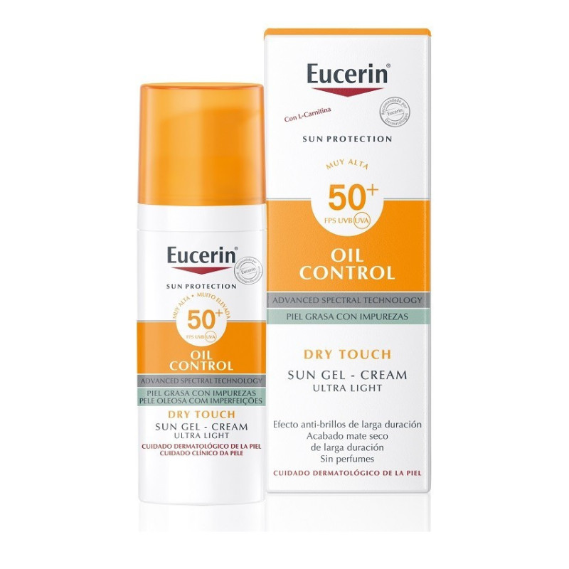 Eucerin Sun Gel Crema Oil Control Toque Seco SPF50 50ml