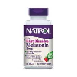 NATROL MELATONINA FAST DISSOLVE 5MG FRESA 90 TABLETAS