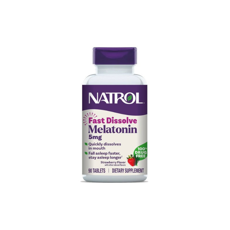NATROL MELATONINA FAST DISSOLVE 5MG FRESA 90 TABLETAS