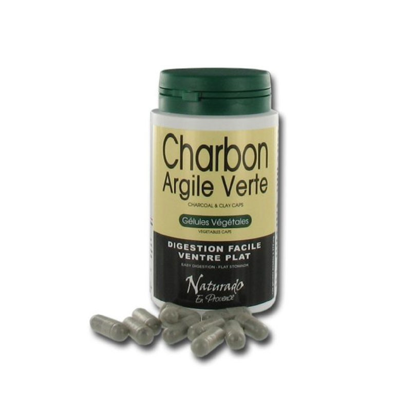 Naturado Carbon Arcilla Verde Digestión Fácil 120 cápsulas