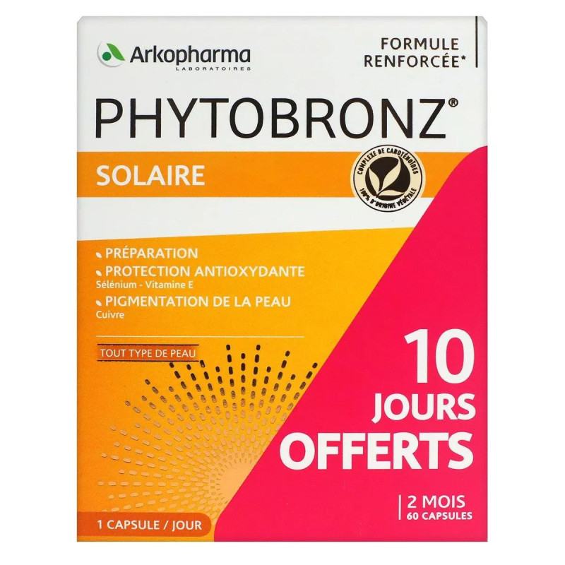 Arkopharma Phytobronz Preparador Solar 30 cápsular x2 unidades