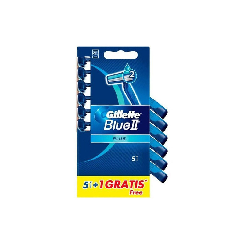 Gilette Blue II Plus Maquinillas de Afeitar Deshechables 6 unidades