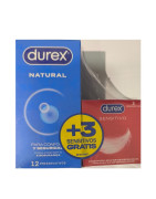 DUREX NATURAL 12 PRESERVATIVOS + 3 SENSITIVO
