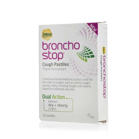 Bronchostop Tos Productiva y Garganta Irritada 20 pastillas