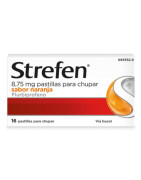 Strefen 8.75mg pastillas para chupar sabor naranja 16ud