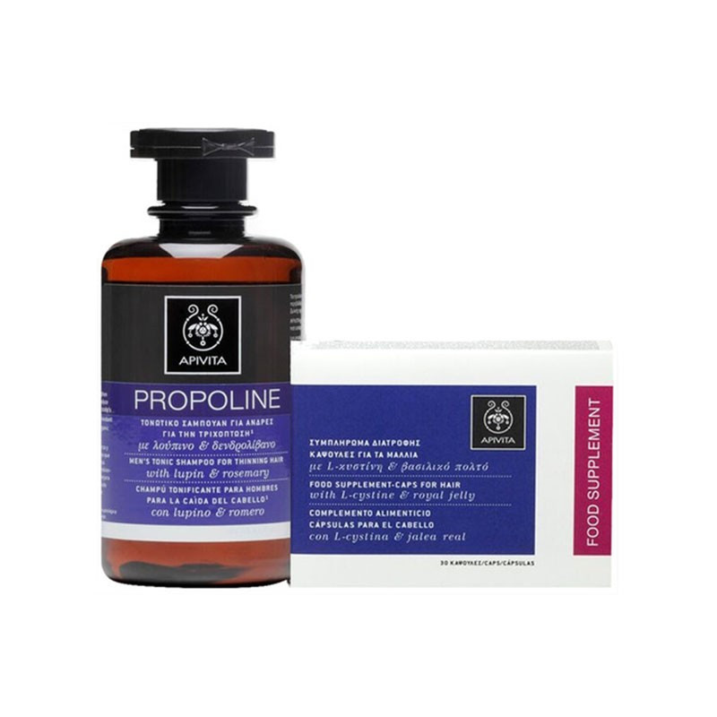 Apivita Tratamiento Anticaída Hombre 60 caps + champú de regalo