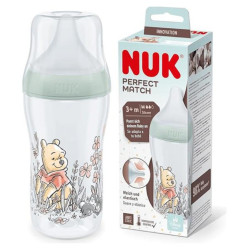 NUK BIBERÓN PERFECT MATCH WINNIE THE POOH 3+M SILICONA M 260ML
