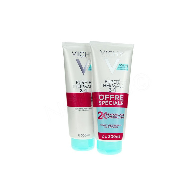 Vichy Pureté Thermale 3 en 1 Desmaquillante Integral Piel Sensible 300ml Duplo