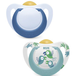 NUK CHUPETE STAR 18-36M LÁTEX X 2
