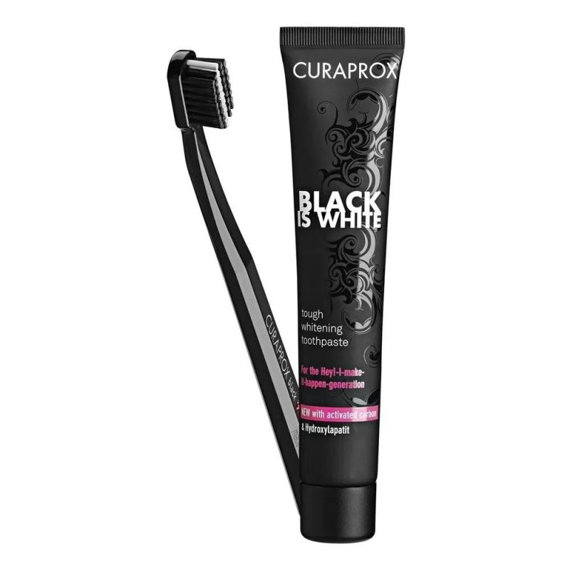 Curaprox Crema Dental Blanqueadora Black Is White + Cepillo