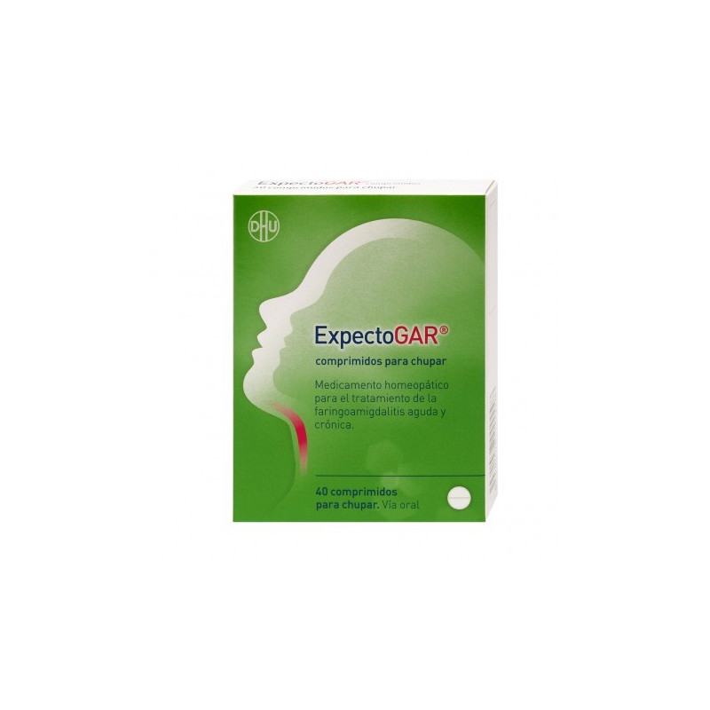 Expecto Gar medicamento homeopático dolor de garganta 40 comprimidos