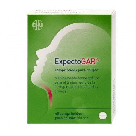 Expecto Gar medicamento homeopático dolor de garganta 40 comprimidos
