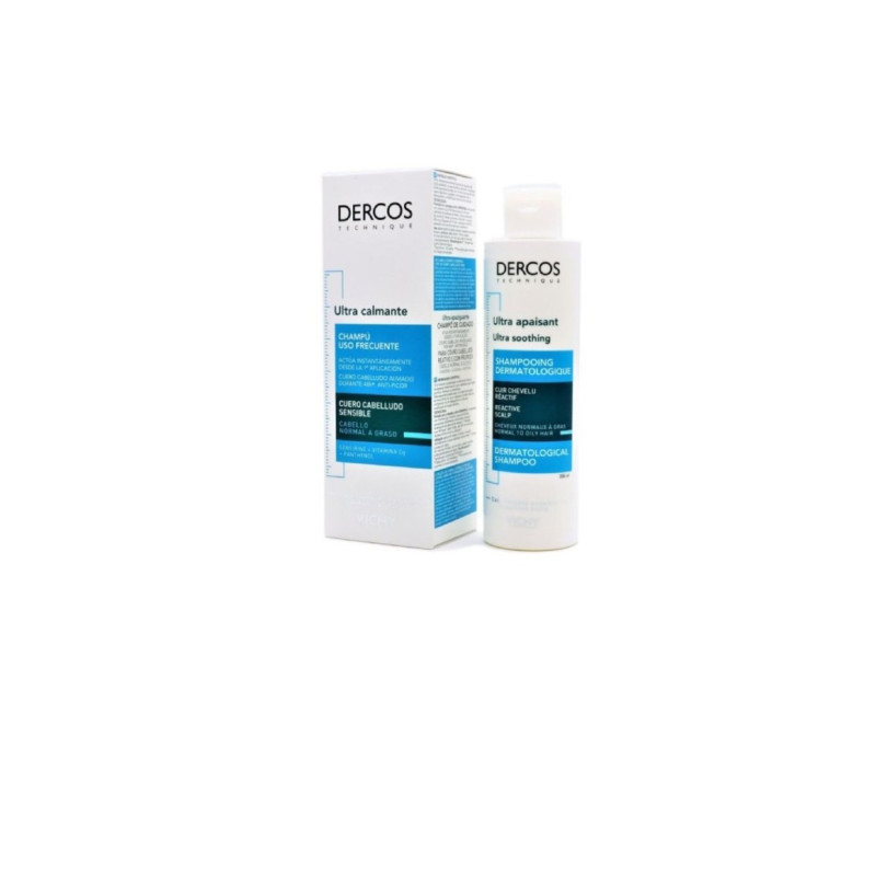 Dercos Champú Ultra Calmante Cuero Cabelludo Reactivo Cabellos Normales-Grasos 2