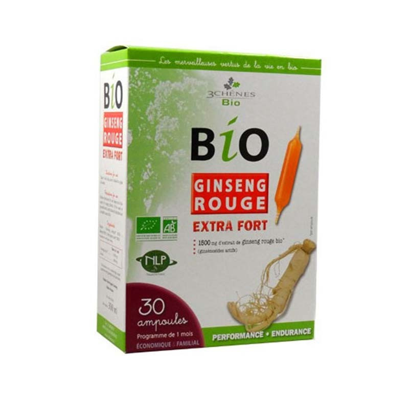 3 Chenes Ginseng Rojo Bio 30 ampollas