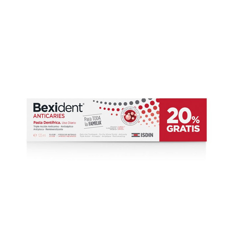 Bexident anticaries pasta dentífrica 20% gratis