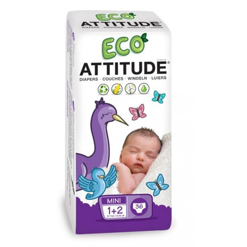 Attitude Eco Pañales Bio 3-7kg 36 unidades