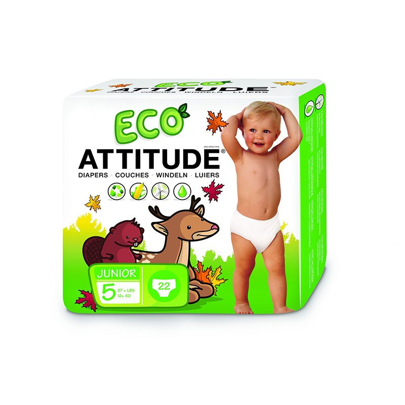 Attitude Eco Friendly Pañales 5 Junior +12 Kg