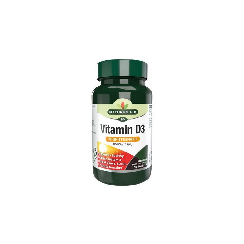 Natures Aid Vitamina D3 1000iu 90 tabletas