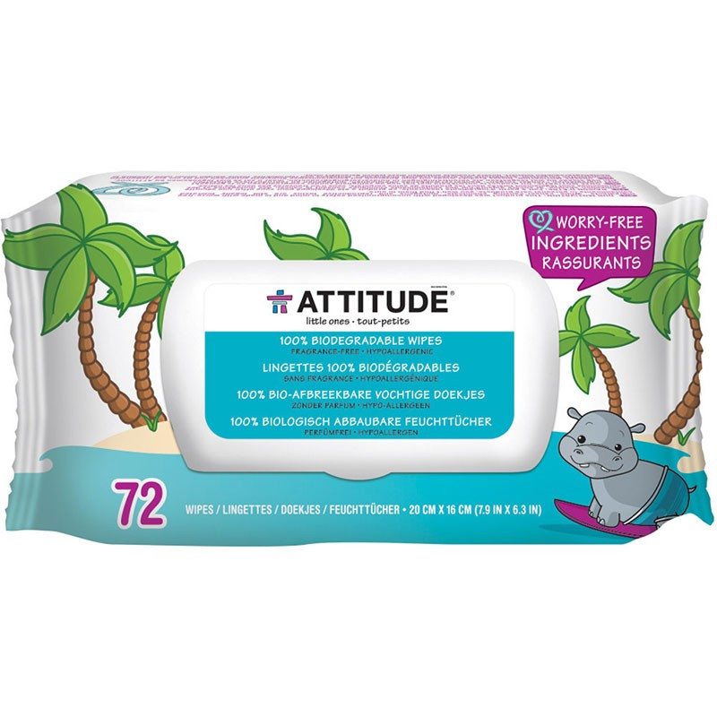 Attitude Toallitas Hipoalergénicas 72 unidades