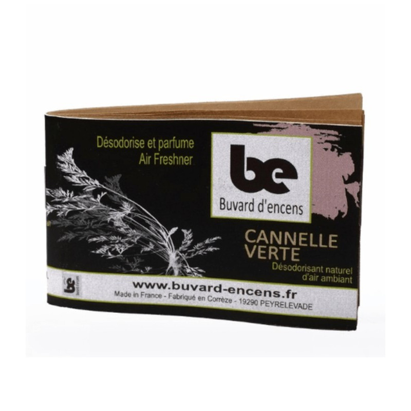 BUVARD CANELA VERDE INCIENSO NATURAL ECOLÓGICO 36 HOJAS