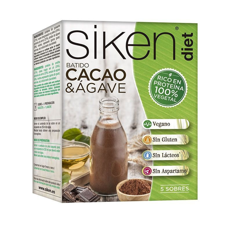 Siken Batido Cacao y Agave 5 sobres