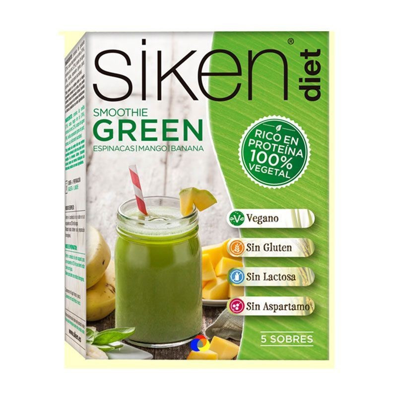 Siken Smoothie Green Espinacas, Mango y Banana 5 sobres