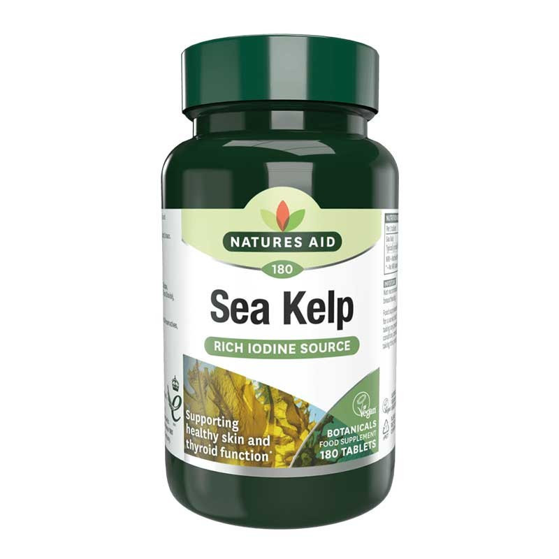 NATURES AID SEA KELP 180 TABLETAS