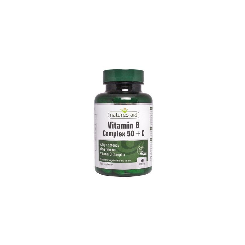 Natures Aid Vitamin B Complex 50 + C 90 tabletas
