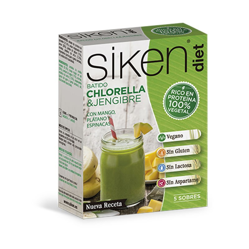 Siken Batido Chlorella Jengibre 5 sobres