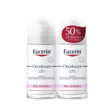 Eucerin Desodorante Roll-on Piel Sensible 50ml x2 unidades