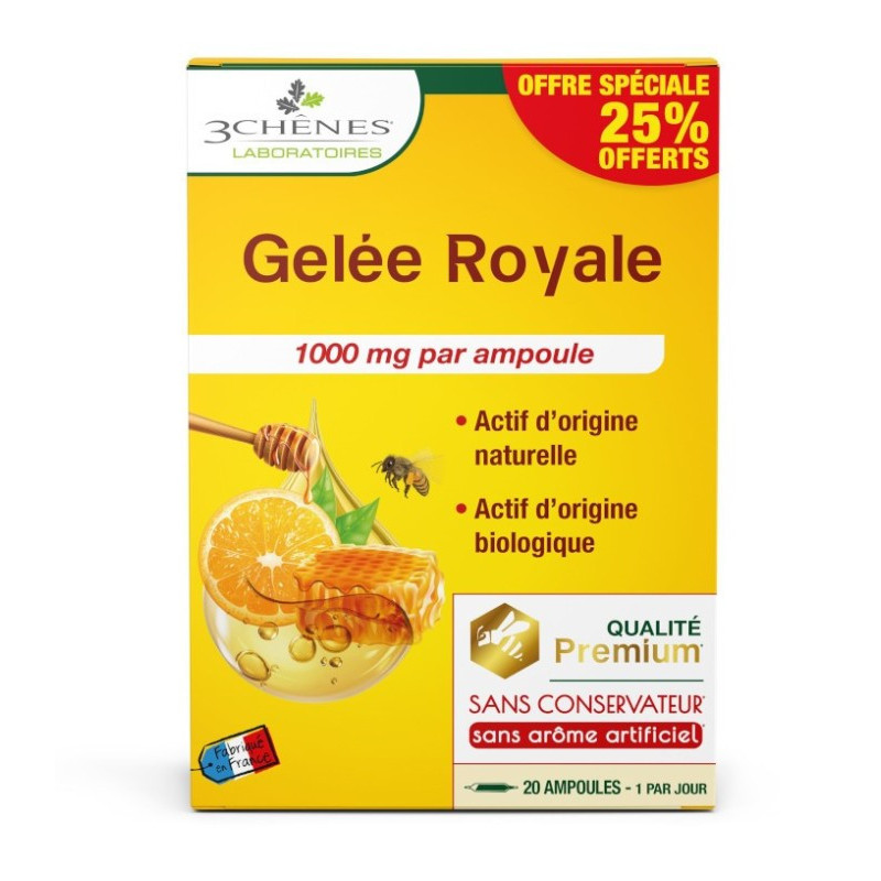 3CHENES JALEA REAL BIO 1000MG 20 AMPOLLAS