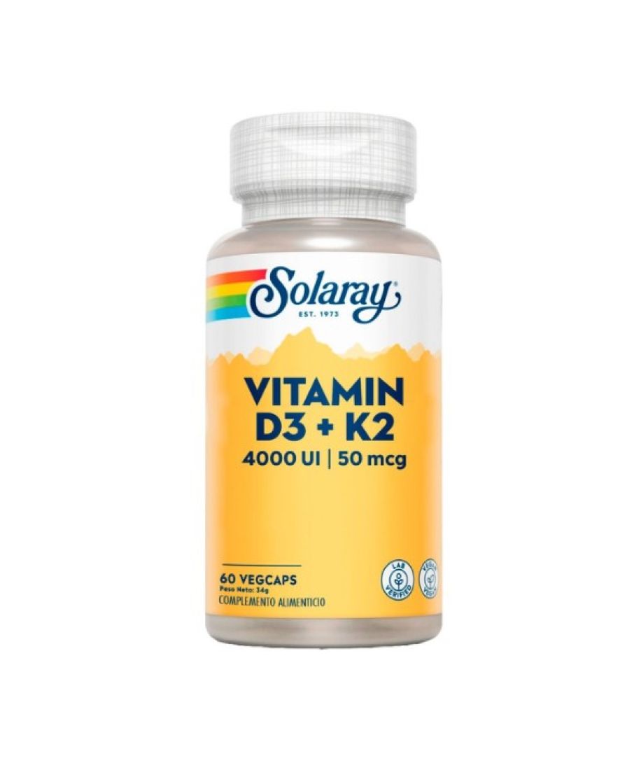 SOLARAY VITAMINA D3+K2 60 VEGCAPS