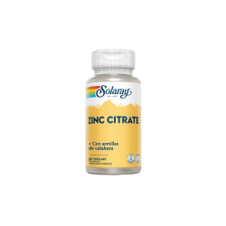 SOLARAY ZINC CITRATO 50MG 60 CÁPSULAS