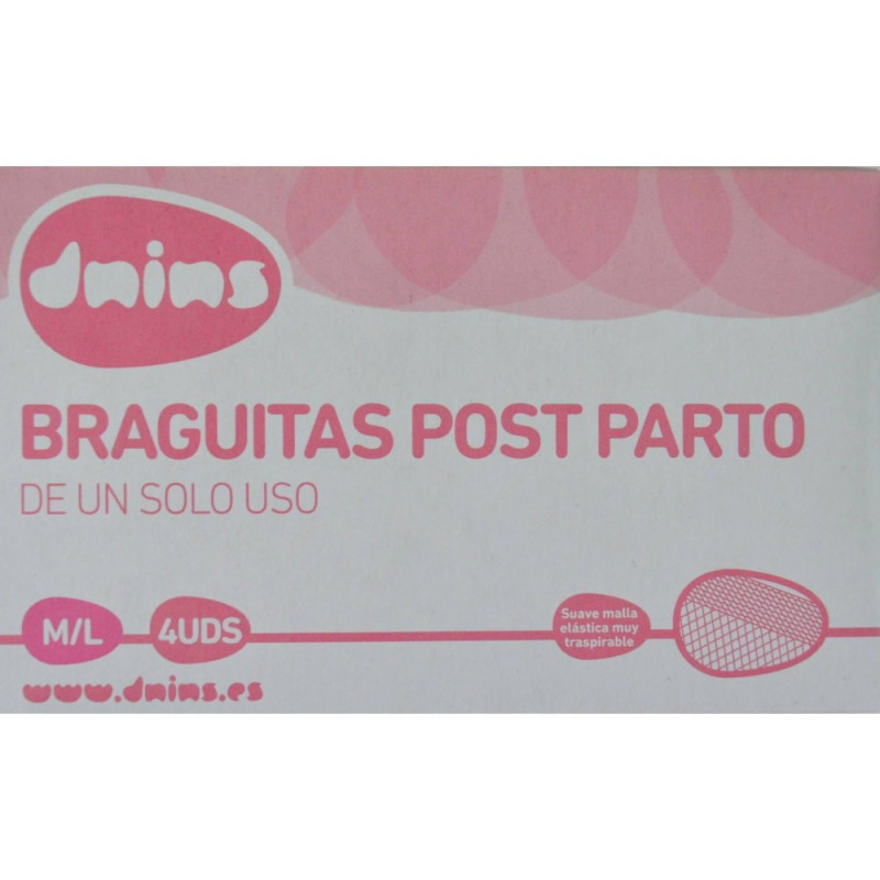 Dnins Braguitas Post Parto Talla M/L 4 unidades