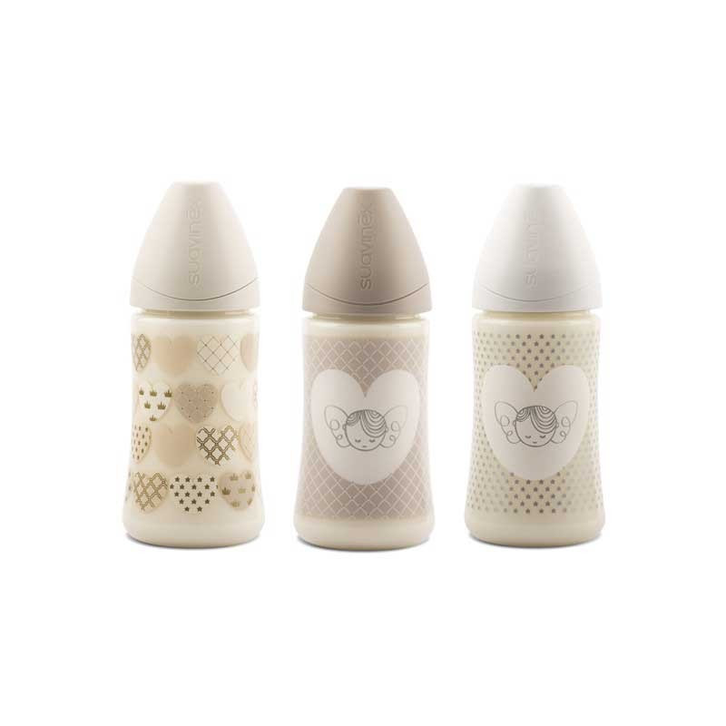 Suavinex Love Biberón con Tetina Redonda Silicona +0m 270ml