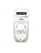 Suavinex Basic Love Clip Chupete Silicona y Broche 6-18 meses