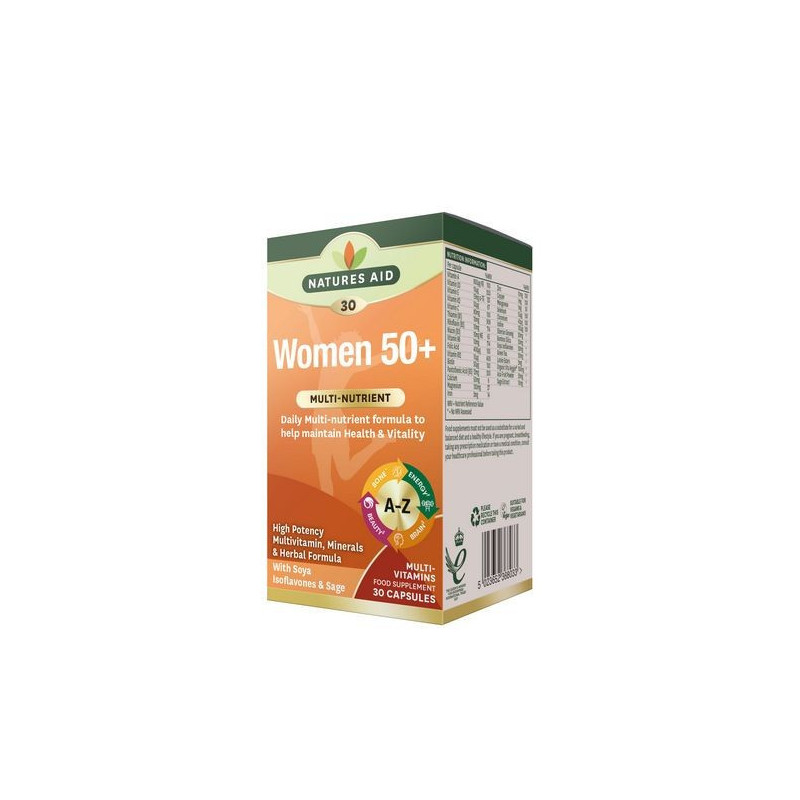 Natures Aid Women 50+ Health & Vitality 30 cápsulas