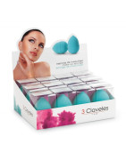 3 claveles esponja de maquillaje oval