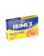 Humex Dolor de Garganta 24 pastillas sabor naranja sin azúcar