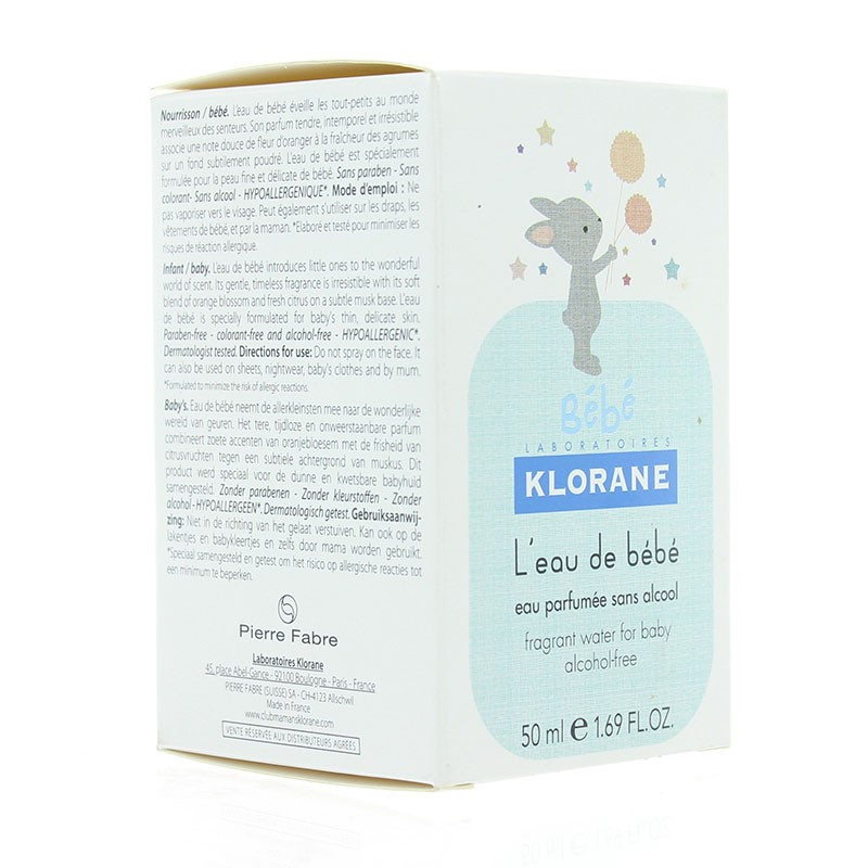 Klorane L'eau de bébé Agua Perfumada sin Alcohol 50ml