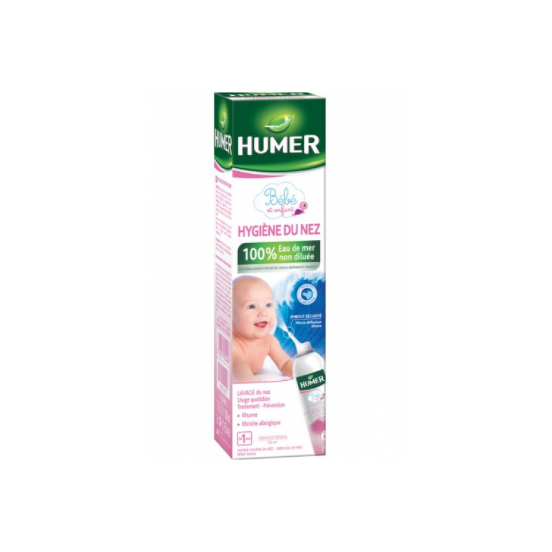 humer higiene de nariz para bebé, agua de mar150ml